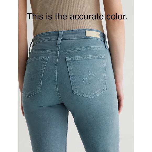 AG Prima Cigarette Ankle Jeans Green/Blue 32x28 NWT, Sold Out! - Picture 2 of 8